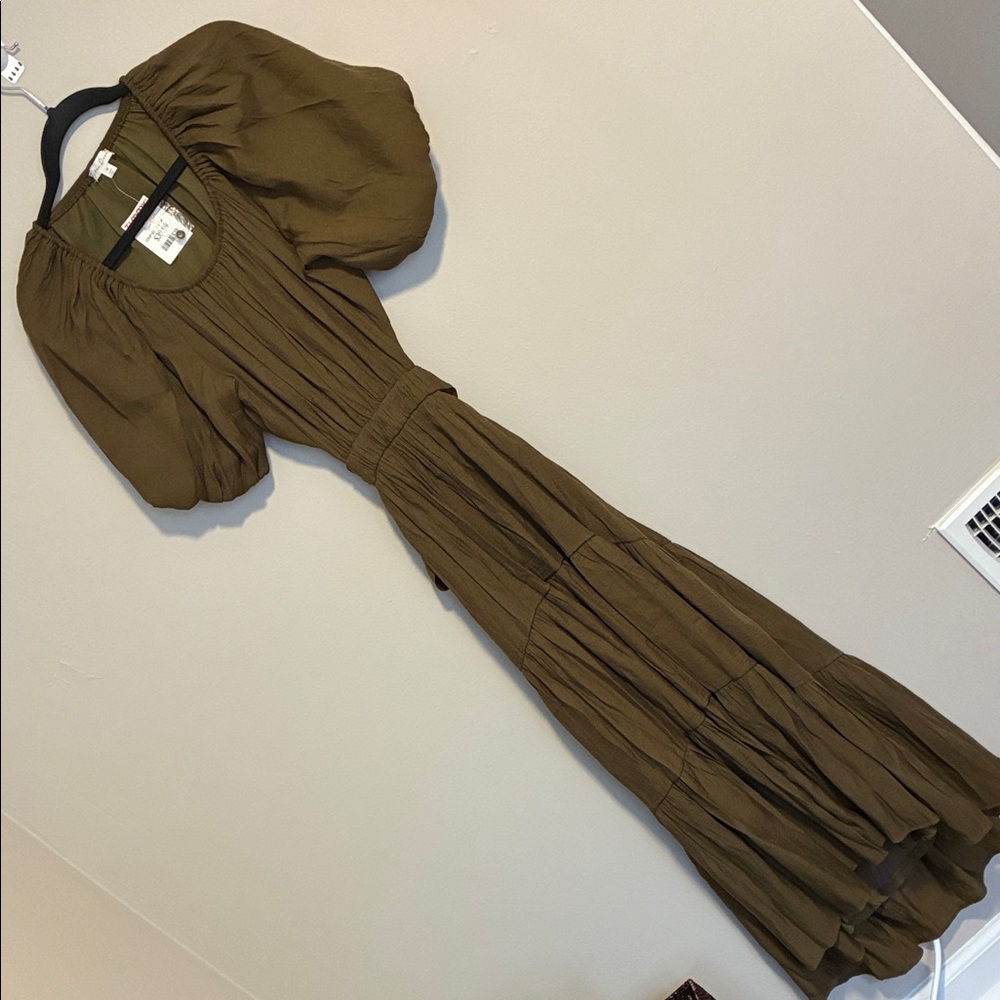 Chic Olive Backless Maxi Dress